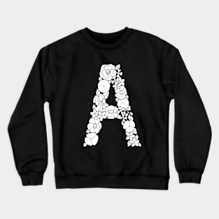 Floral Letter A Crewneck Sweatshirt